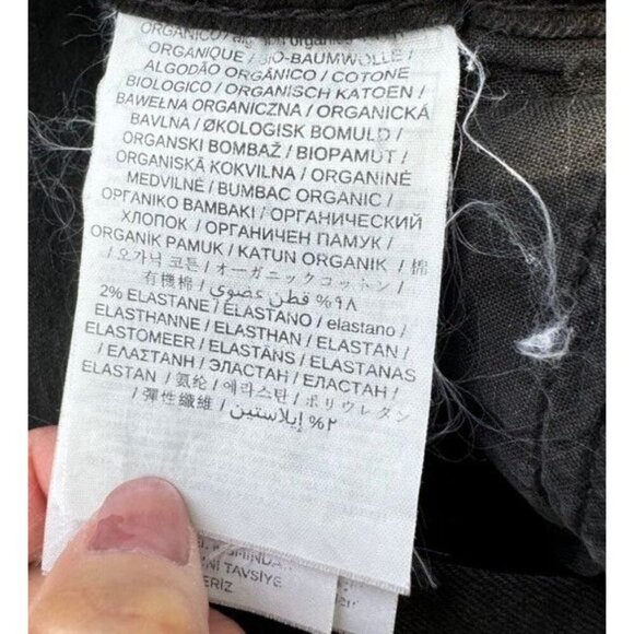 MANGO MNG organic cotton Straight Cropped Jandri Jeans black Mid Rise size 1 - Picture 6 of 12